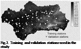 Подпись: Fig.2. Training and validation stations used in the study 
