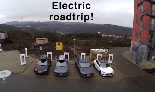 Tesla устроила автопробег по Европе для демонстрации работы сети Supercharger