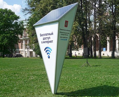 В парке «Царицыно» установлена Wi-Fi антенна на солнечной батарее