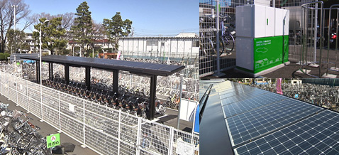 Япония: парковка для велосипедов на солнечных батареях